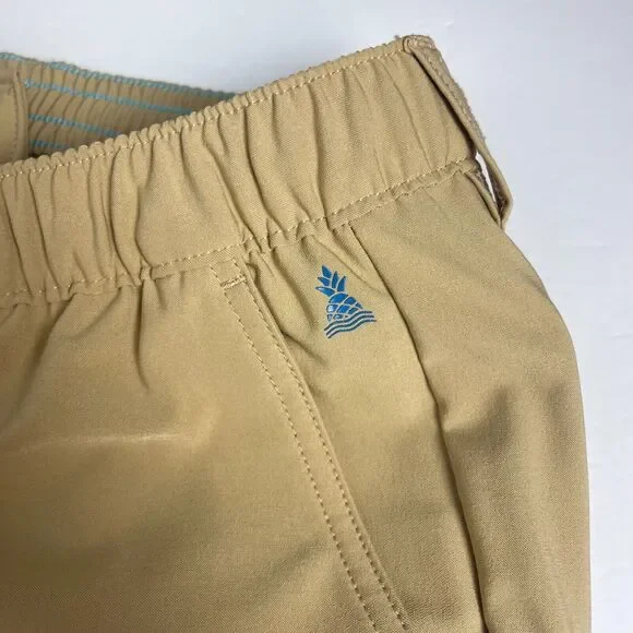 Chubbies Everywear Performance Pants Mens Large Brown Stretch Elastic Waist - Picture 8 of 16